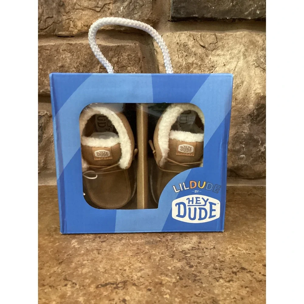 Hey Dude LilDude Cozy Tobacco Brown Toddler Boots 44269-2DM Size US Size C4 NIB